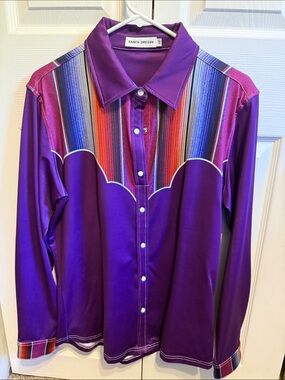 Ranch Dress'n Women's Purple Button-Down Western Shirt